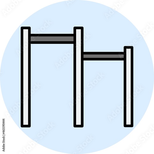 Chinup bar Filled Linear Vector Icon Design