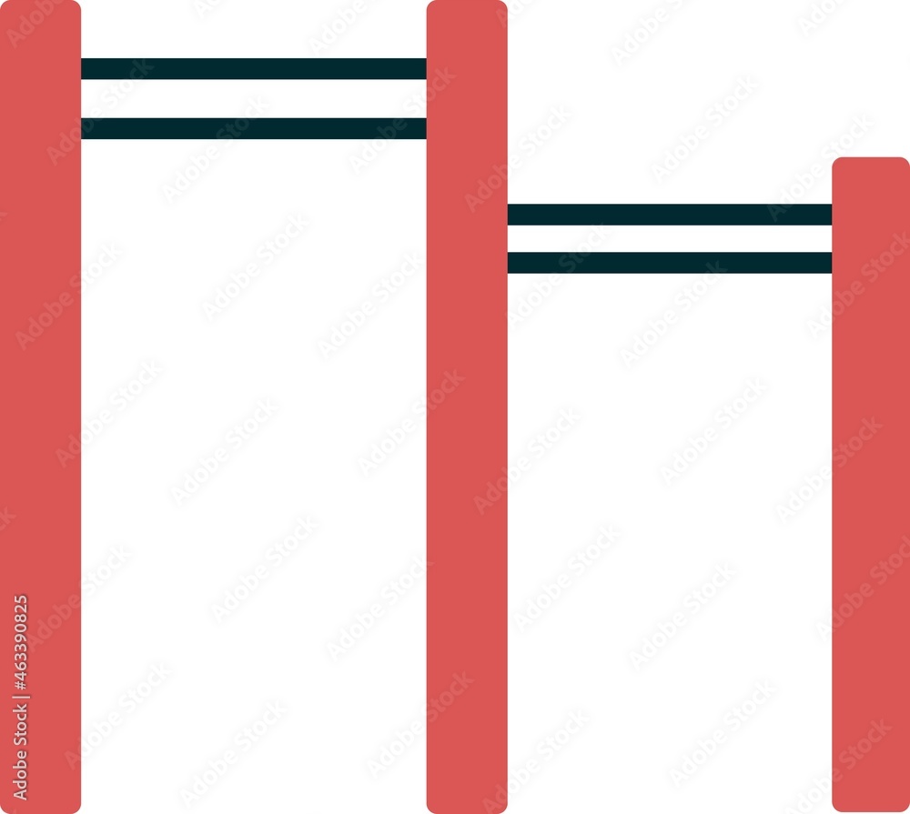 Chinup bar Filled Linear Vector Icon Design Chinup bar Filled Linear Vector Icon Design