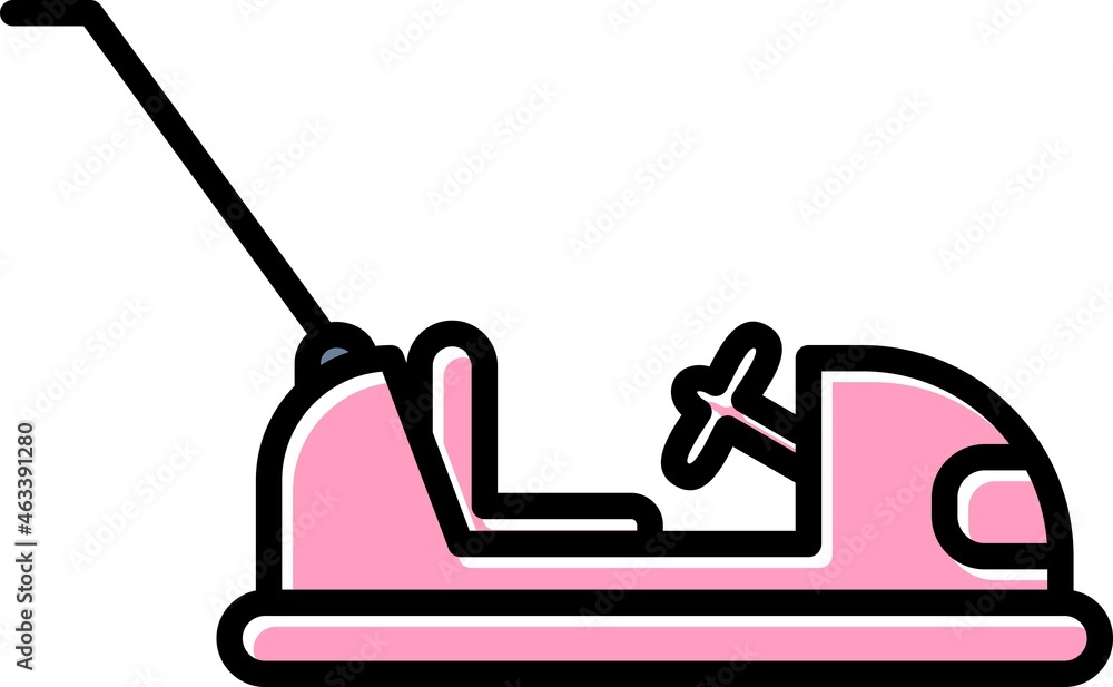 Bumpy Car Filled Linear Vector Icon Design Bumpy Car Filled Linear Vector Icon Design