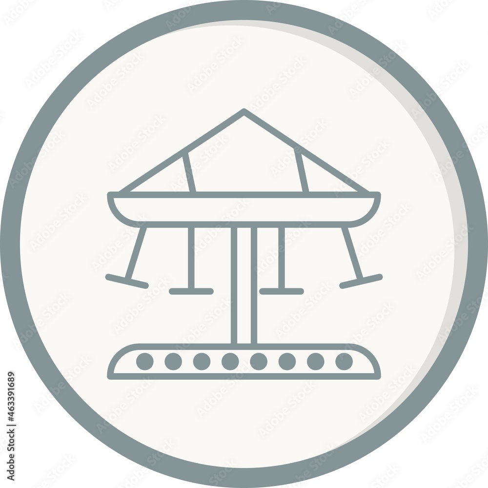 Naklejka premium Caraousel Filled Linear Vector Icon Design