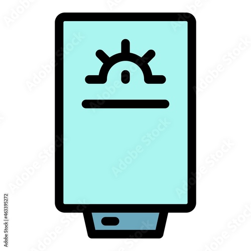 Classic electric boiler icon. Outline classic electric boiler vector icon color flat isolated