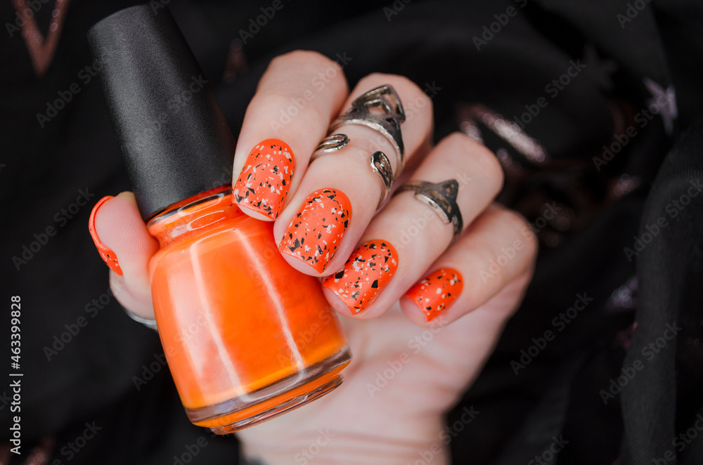 Fofosbeauty 24 pcs Medium False Nails, Press-on Nails Designs  2022,Halloween Alomnd Gradual Matte Orange Spider Wed - Walmart.com