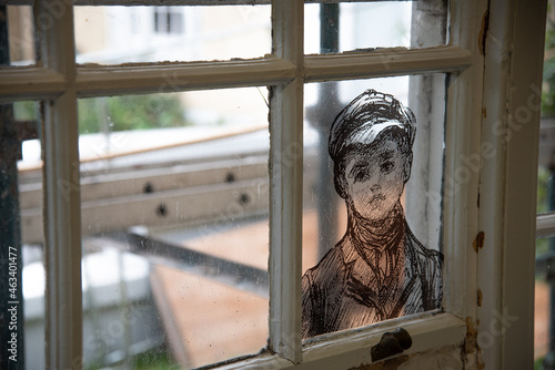 Ghost Boy reflection in window