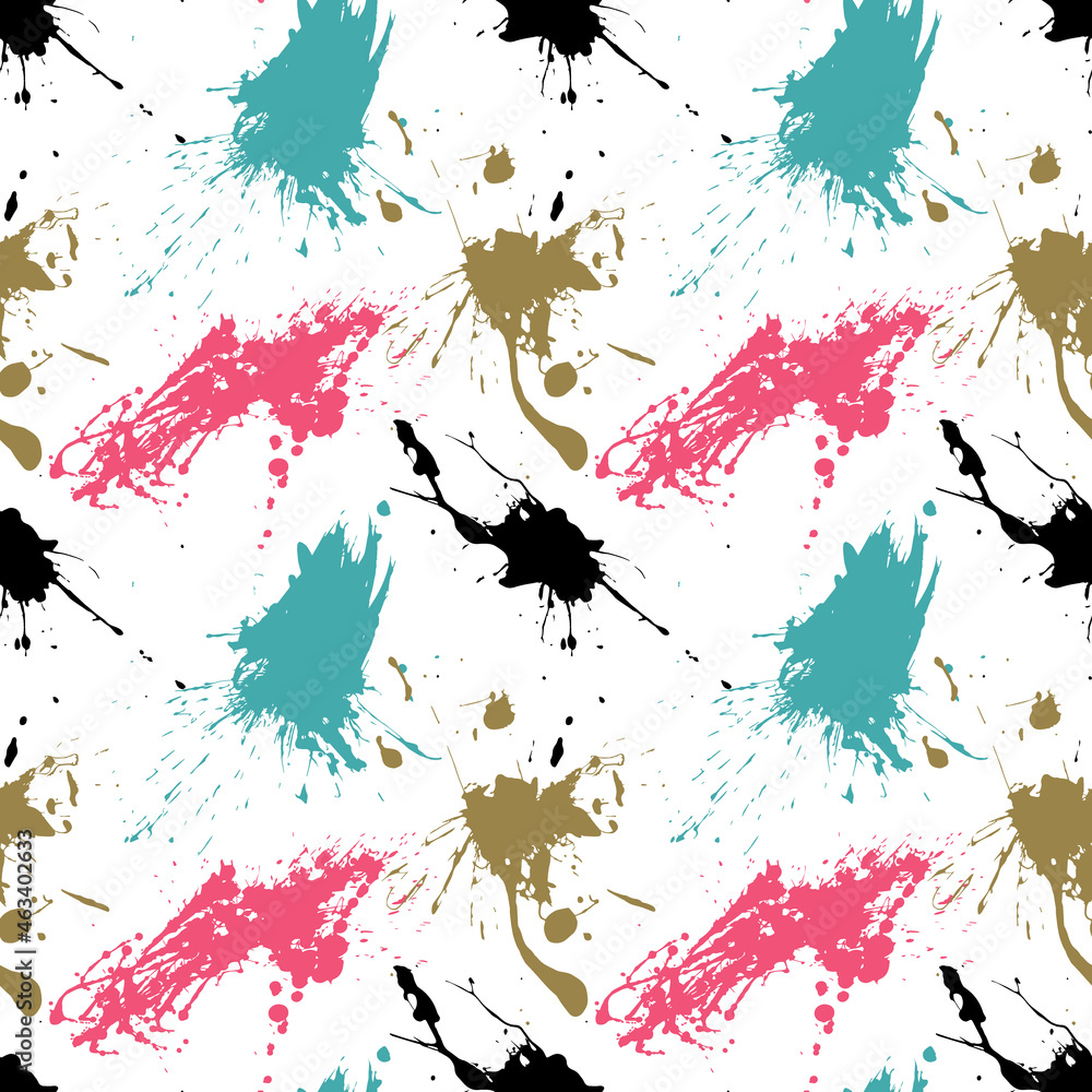 Obraz premium seamless repeating pattern with splashes. vector illustration