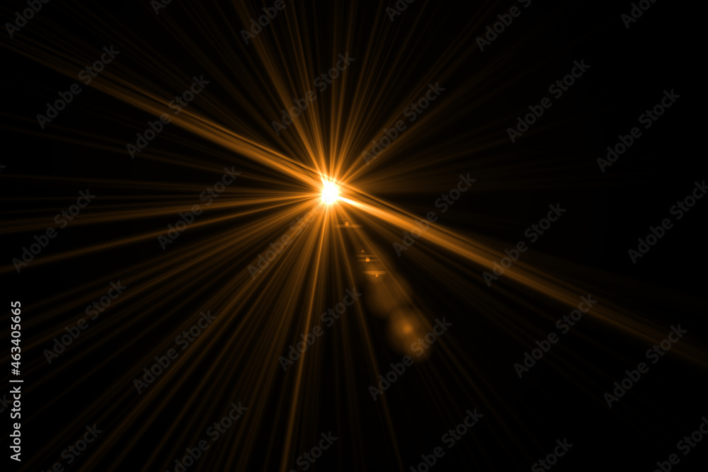Fototapeta premium lens flare effect on black blackground