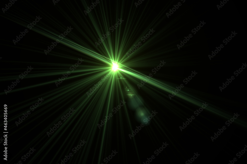 lens flare effect on black blackground