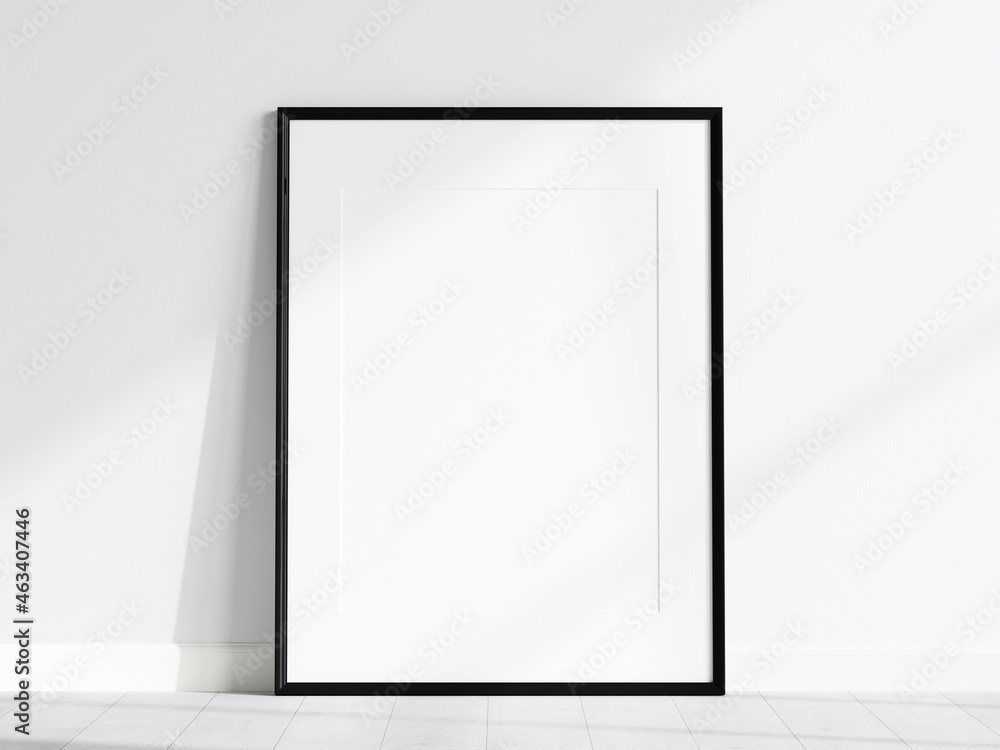 minimalist black frame mockup on white background minimalist black frame mockup on white background