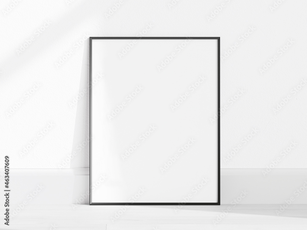 minimalist black frame mockup on white background minimalist black frame mockup on white background