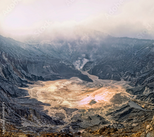 Tangkuban Parahu volcano panorama photo
