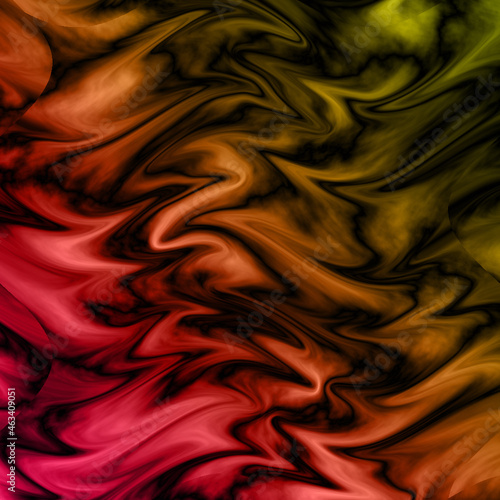 onde satin raso sfumatura rosso arancione verde