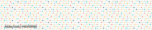 White seamless pattern with colorful dots