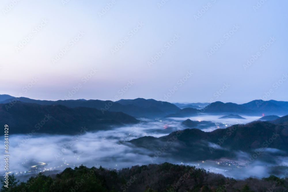 広島市安佐北区荒谷山からの雲海 広島市安佐北区荒谷山からの雲海