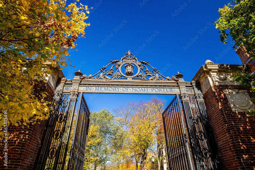 New Haven city downtown skyline cityscape of Connecticut, USA Stock
