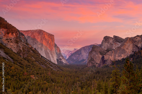 Landscape of Yosemite National Park in USA , au,