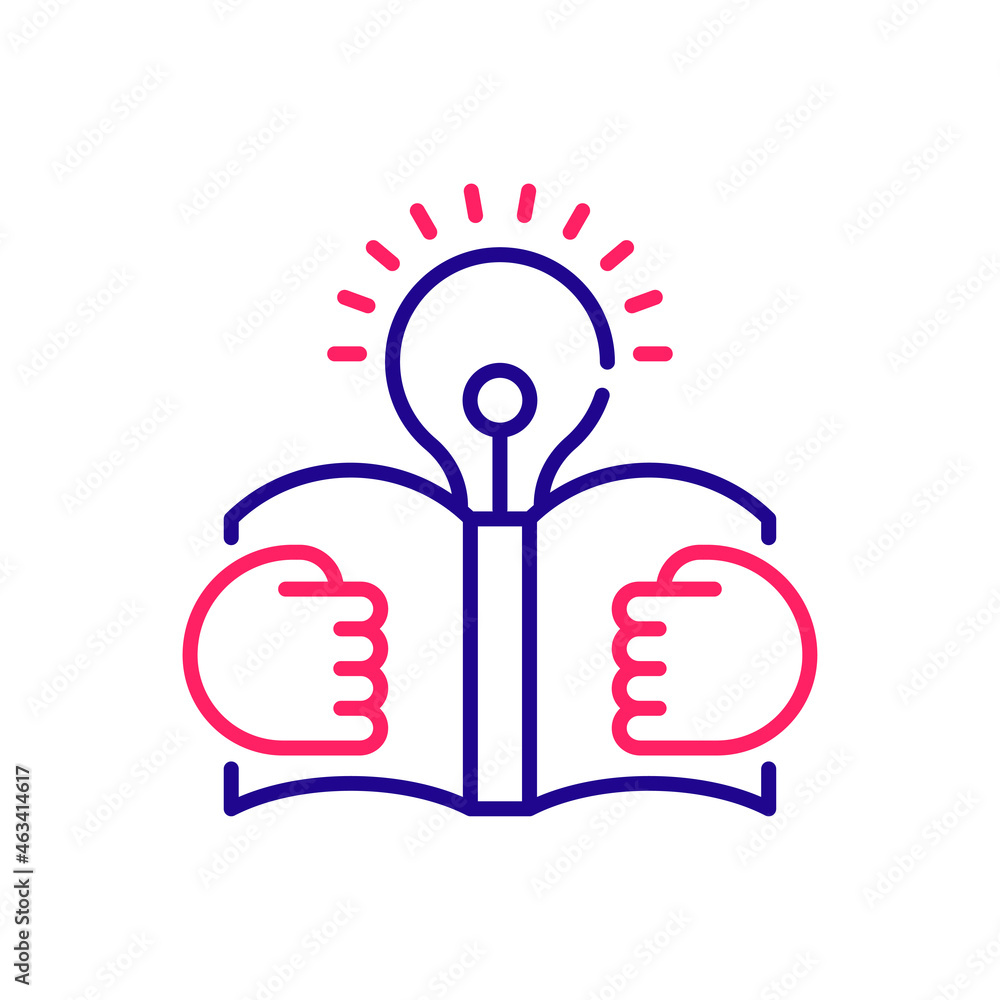 Learning vector 2 colour icon style illustration. EPS 10 file