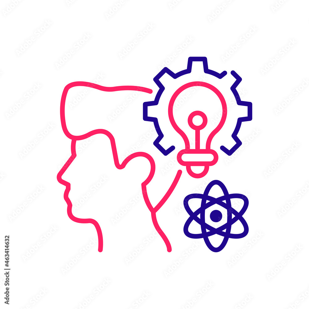 Thinking vector 2 colour icon style illustration. EPS 10 file Thinking vector 2 colour icon style illustration. EPS 10 file