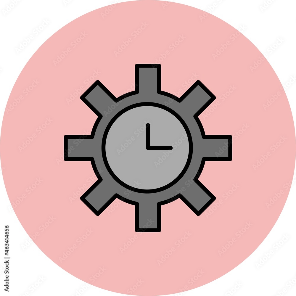 Time management Filled Linear Vector Icon Design