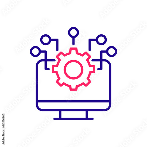 System Integration vector 2 colour icon style illustration. EPS 10 file