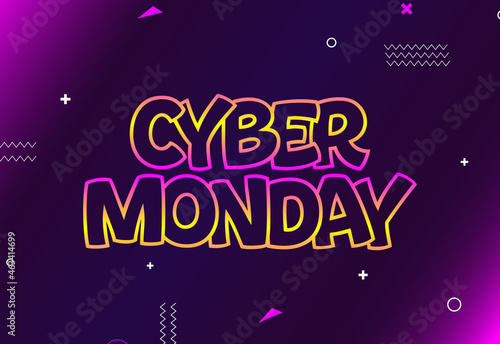cyber monday background, Black Friday sale poster. Commercial discount event banner. Black background textured. Vector business illustration. Black Friday vector illustration. Black Friday sale banner