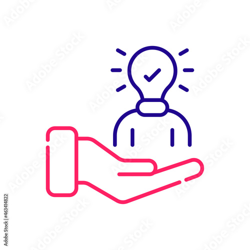 Experts opinion vector 2 colour icon style illustration. EPS 10 file