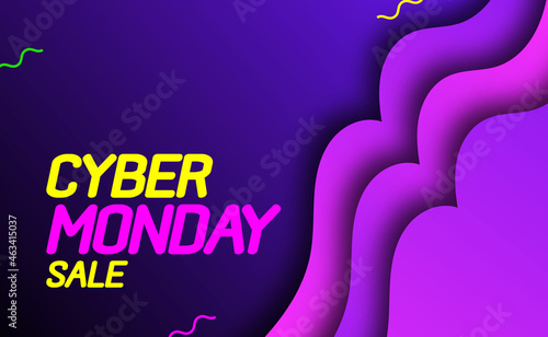 cyber monday background, Black Friday sale poster. Commercial discount event banner. Black background textured. Vector business illustration. Black Friday vector illustration. Black Friday sale banner