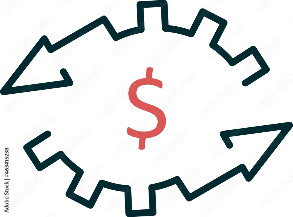Cash Flow Filled Linear Vector Icon Design Cash Flow Filled Linear Vector Icon Design