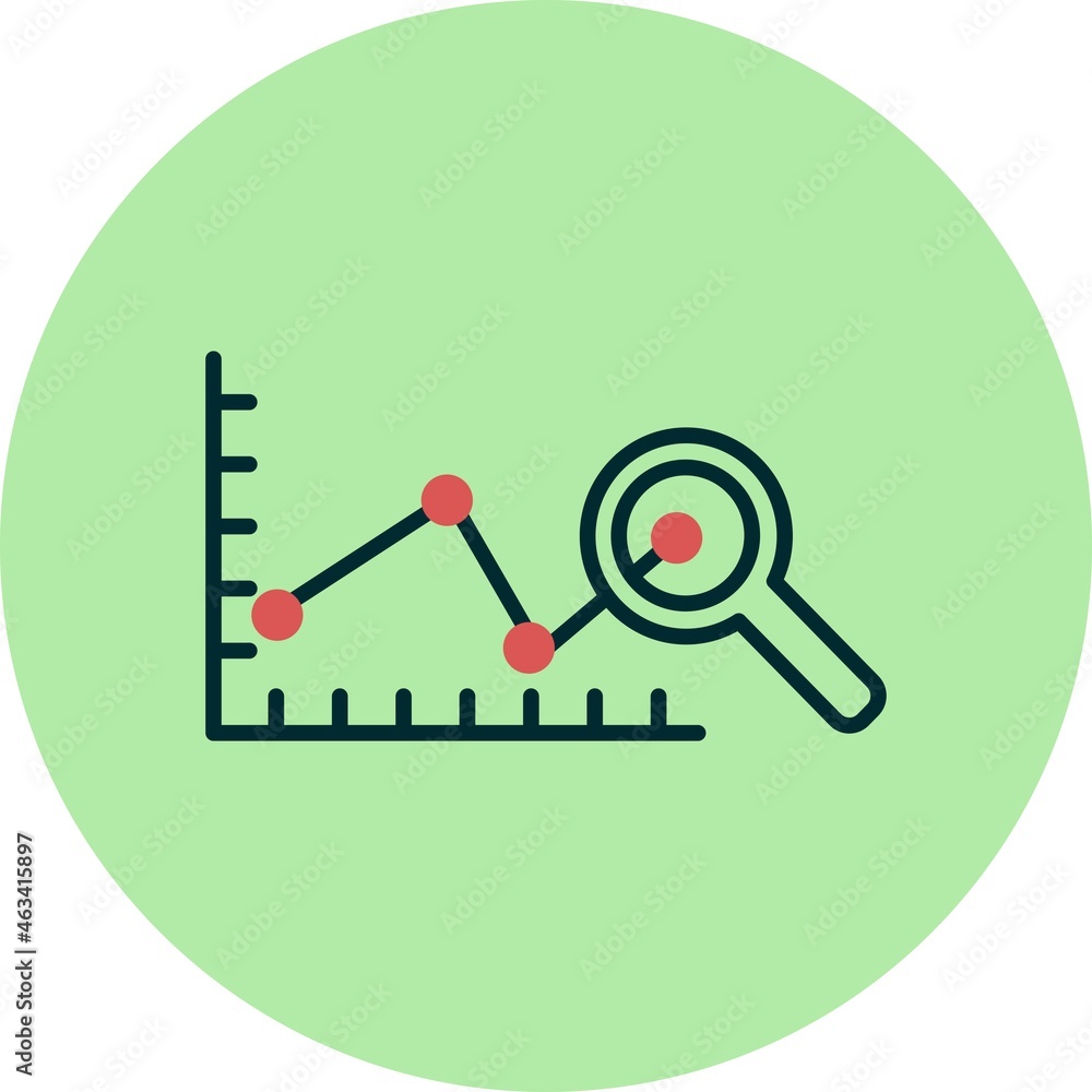 Predictive Chart Filled Linear Vector Icon Design Predictive Chart Filled Linear Vector Icon Design