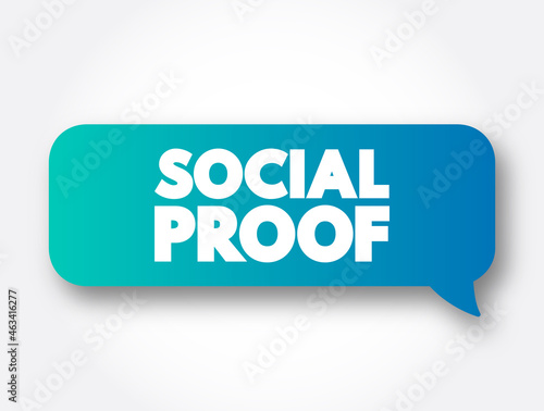 Social Proof text message bubble, concept background