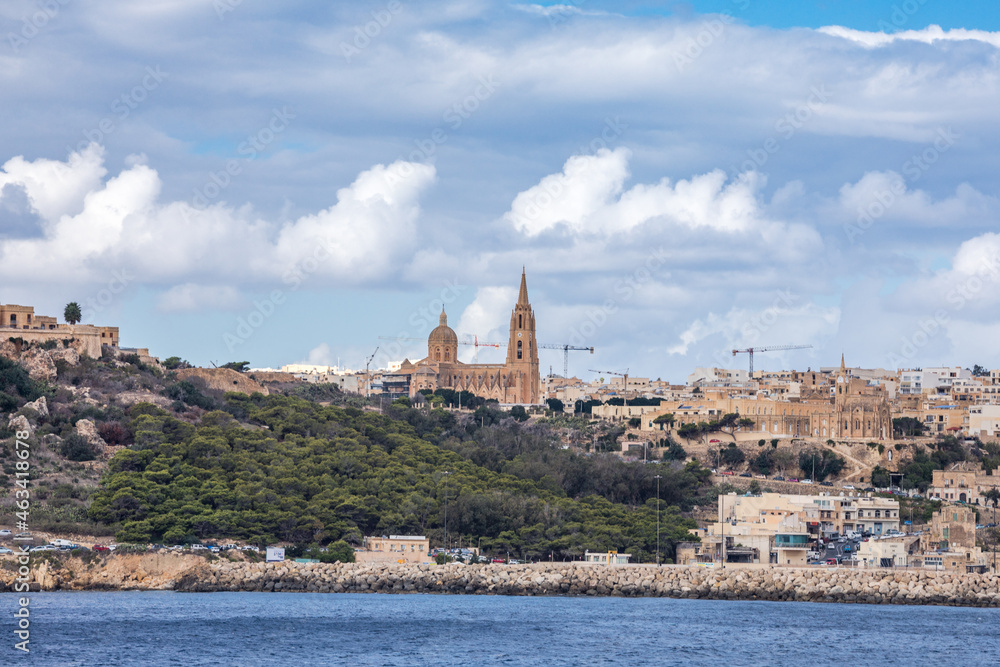 Malta Landschaft  Insel Himmel kirche Architektur Reisen Meer 