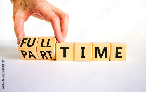 Obraz na plátně Full or part time symbol