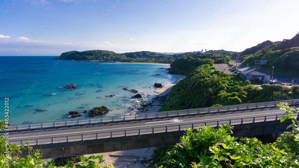 Naklejka premium 下関市の角島大橋の絶景