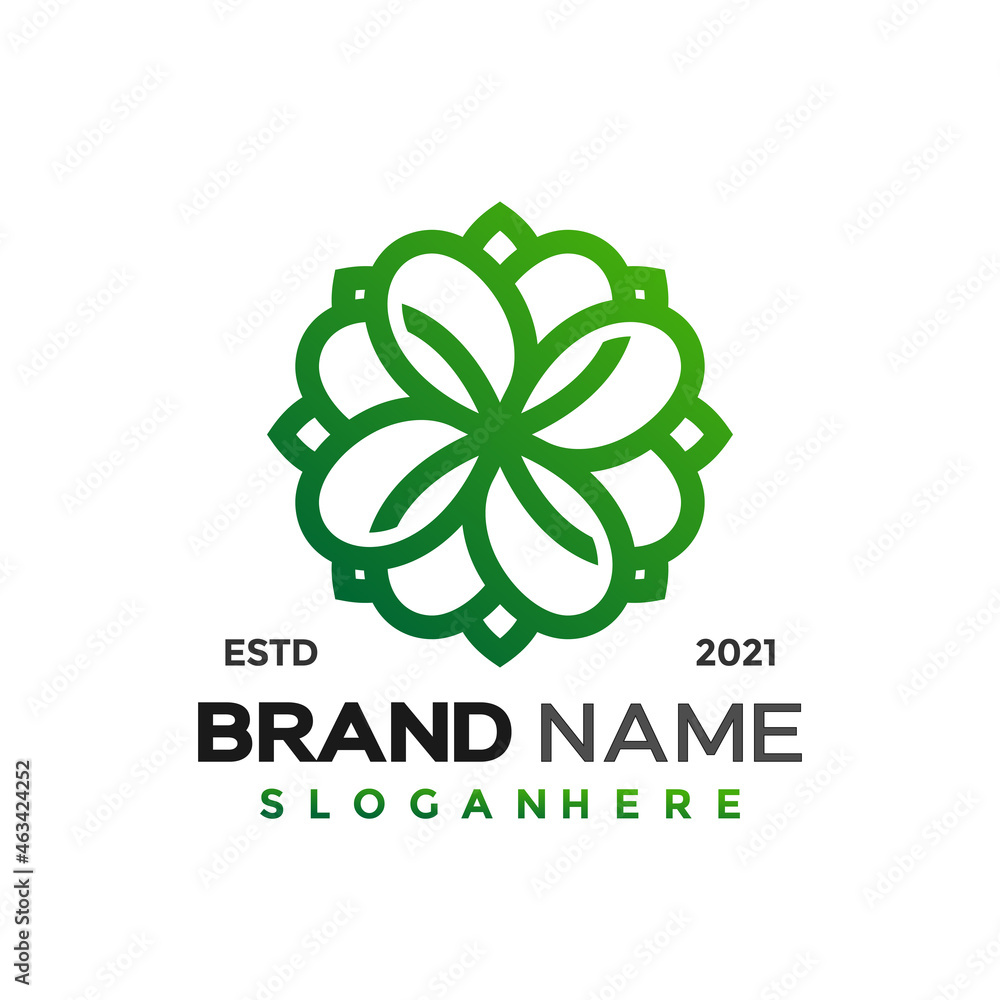 Nature flower logo and icon design vector concept for template