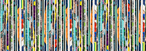 Vintage comic books stacked in a row background banner photo