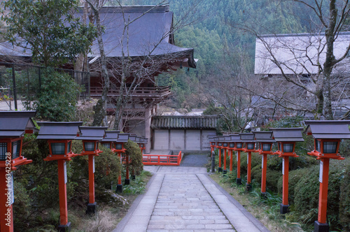 Yuki Shrine's lanterns, Kuramahonmachi, Sakyo-ku, Kyoto.