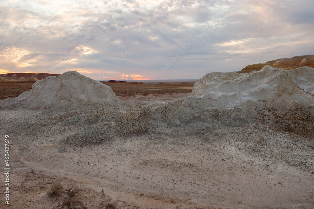 chalk mountains in the steppes of Kazakhstan. chalk mountains in the steppes of Kazakhstan.