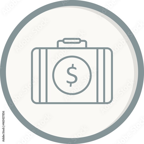 Briefcase Filled Linear Vector Icon Design