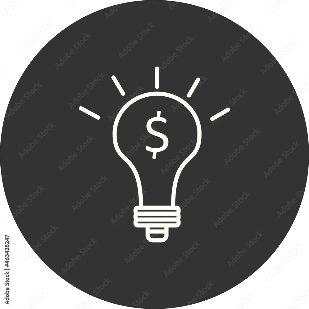 Business Idea Filled Linear Vector Icon Design Business Idea Filled Linear Vector Icon Design