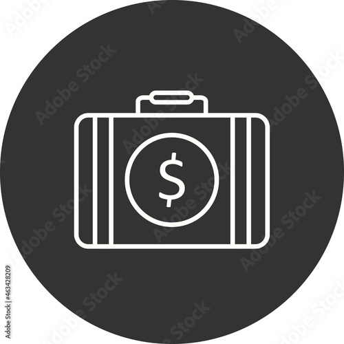 Briefcase Filled Linear Vector Icon Design