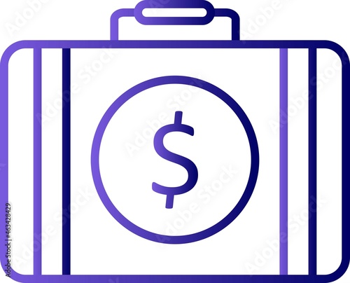 Briefcase Filled Linear Vector Icon Design
