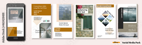 Canvas Print Social media banner