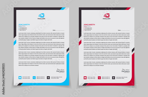 Business latter head Pad Design free vector 