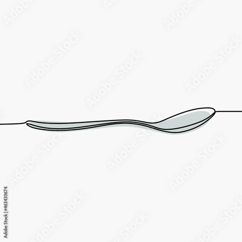 Spoon, fork, knife eat oneline continuous line art