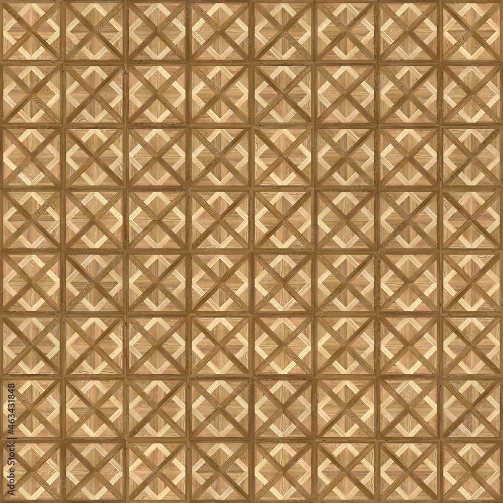 Versailles wood parquet diffuse Map texture. Seamless Texture. Stock Photo