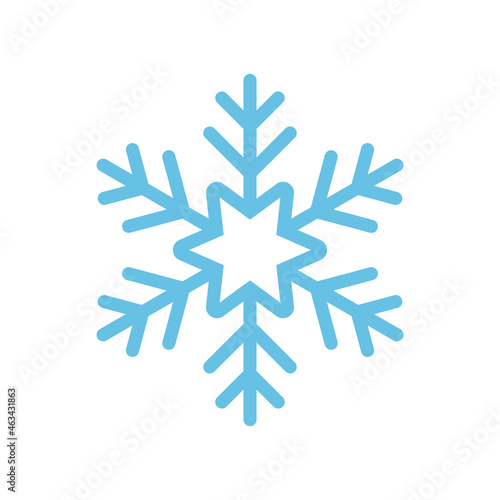 Vector snowflake blue Icon