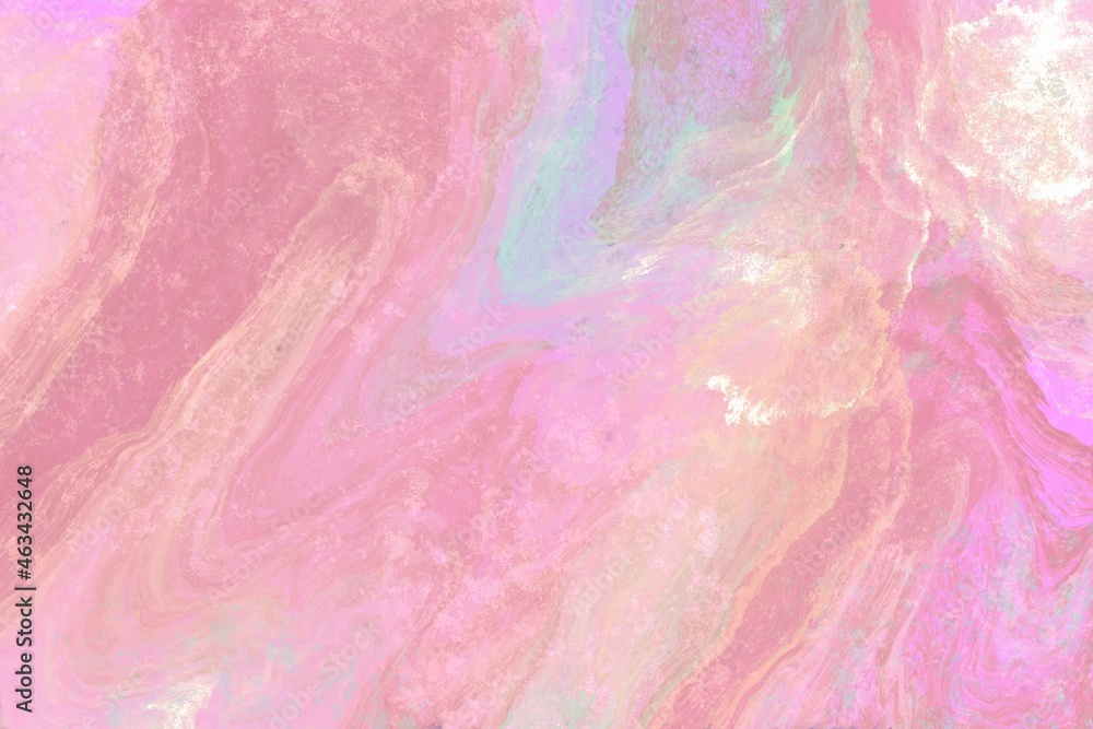 abstract pink watercolor background with strokes and colorful paint splashes with layers, fluid pink peachy green violet orange red green purple art, cool paint mix design 