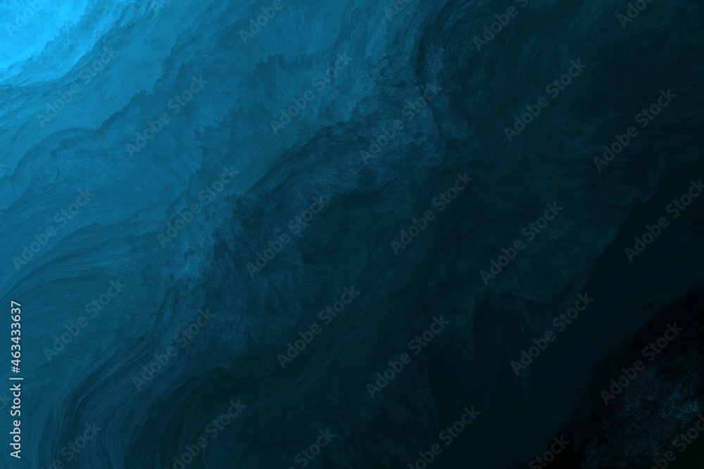 blue background with space, deep navy blue paint, fluid art, ocean waves, teal minimalistic wallpaper 
