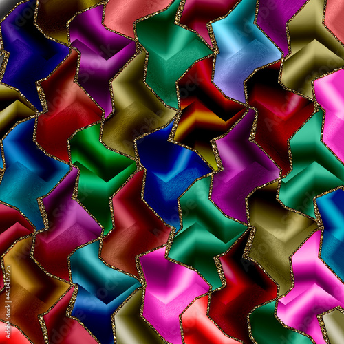 design colorato metallizzato rilievo gonfio multicolor