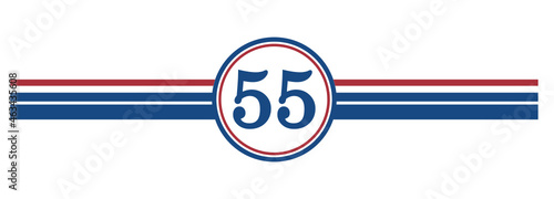 55th Birthday, number 55 classic style Aged To Perfection Birthday retro desgn