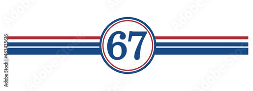 67th Birthday, number 67 classic style Aged To Perfection Birthday retro desgn