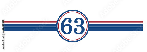 63rd Birthday, number 63 classic style Aged To Perfection Birthday retro desgn
